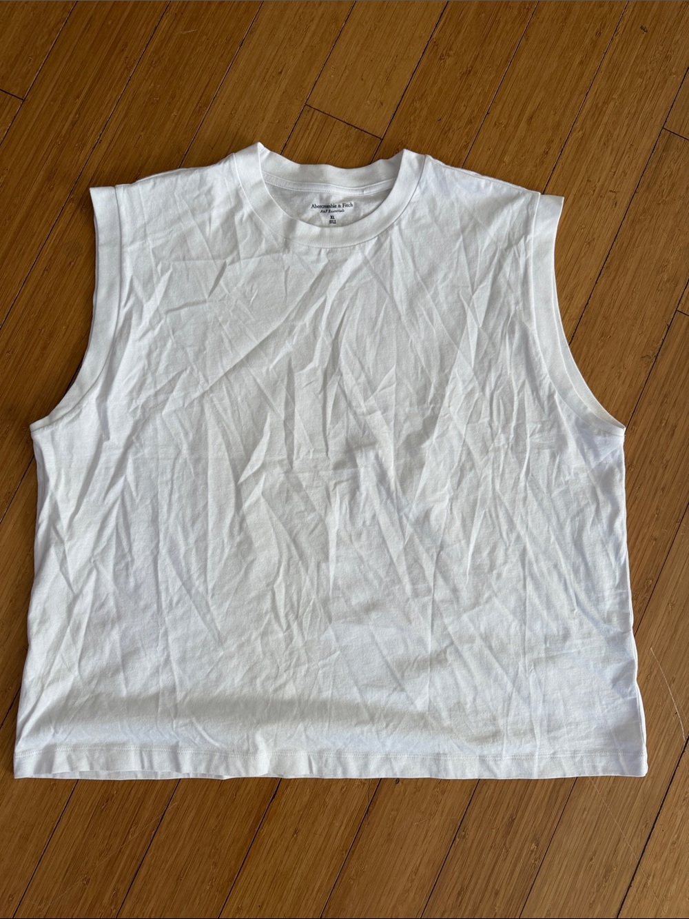 Abercrombie & Fitch White Sleeveless Tank Top